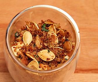 Roasted Anchovy Pumpkin Seeds Makes 2 cups Per 1/4 cup: Net Carbs 5.