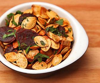 Pumpkin Seeds with Smoked Paprika Chorizo Makes 2 cups Per 1/4 cup: Net Carbs 5.