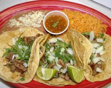 49 Three flour tortillas filled with grilled seasoned steak strips with refried beans and pico de gallo - 11.99 DELICIOSO!