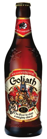 Beer WYCHWOOD GOLIATH WYCH5 Pasteurised Bottle. Goliath: The Beer to slay a mighty thirst.