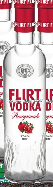 FLIRT VODKA 1 LITRE VOD18 new! Flirt Vodka runs through a process of continuous multiple distillation of 100% grain alcohol, which ensures its absolute purity.