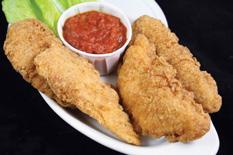 Chicken Tenders Seasoned and breaded tenders served with your choice of ranch, BBQ, honey mustard or our "special recipe" Mild, Hot Sauce (4) 5.95, (6) 8.