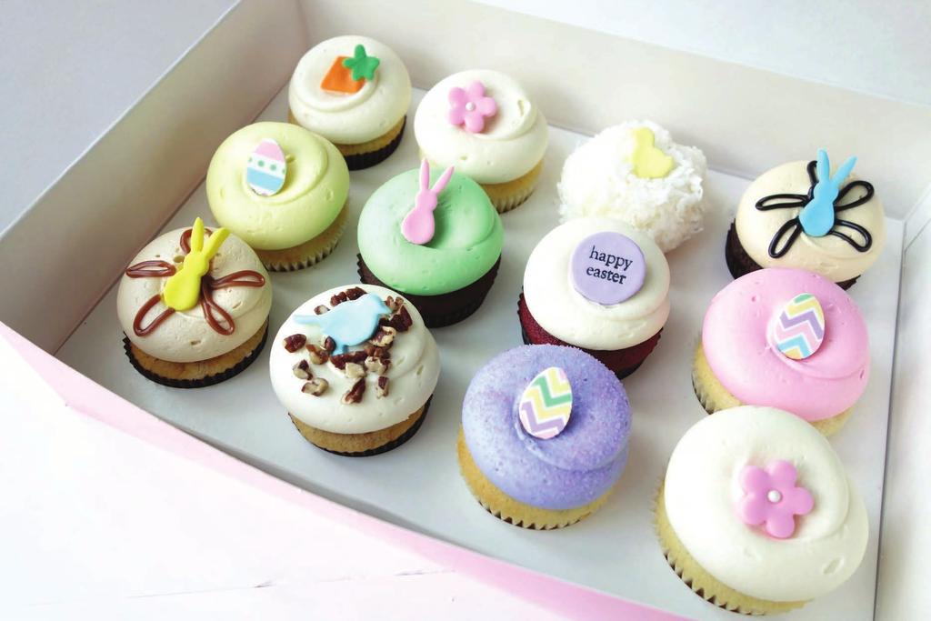 ~ GEORGETOWN CUPC AKE easter dozen ~ GEORGETOWN CUPCAKE S EASTER DOZEN is a collection of 12 different avors: 1 Carrot, 1 Cherry Blossom, 1 Coconut with a fondant baby chick, 1 'Easter Bunny' Peanut