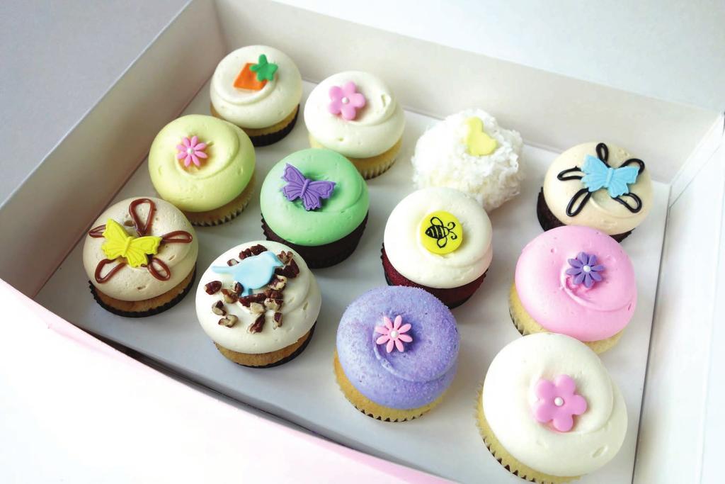 ~ GEORGETOWN CUPC AKE spring dozen ~ GEORGETOWN CUPCAKE S SPRING DOZEN is a collection of 12 different avors: 1 Carrot, 1 Cherry Blossom, 1 Coconut with a fondant baby chick, 1 'Butter y' Peanut
