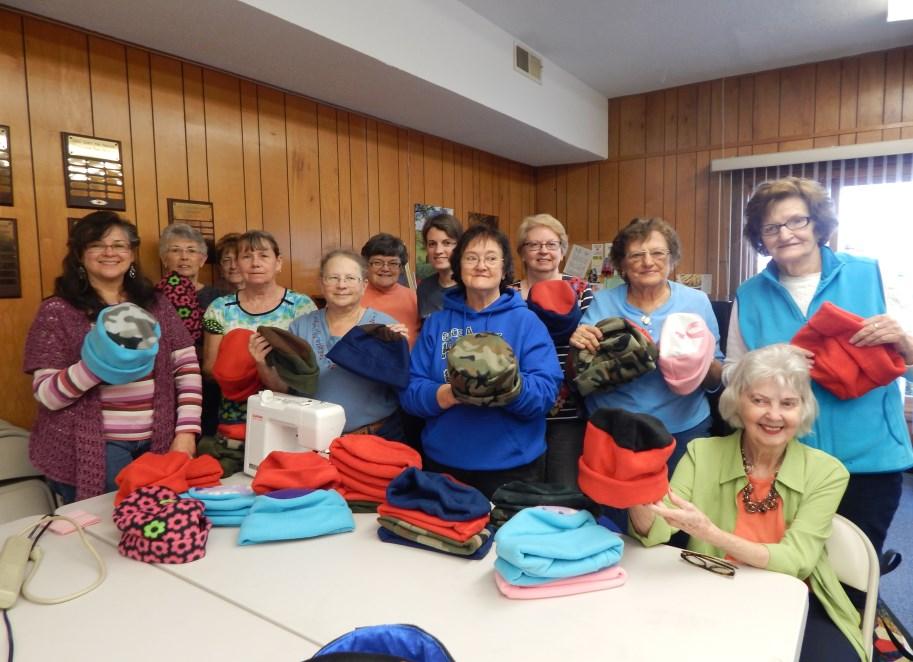 In November, the Nifty Needles sewing service group made the following donations for area needs: 142 total Comfort Caps: 73 for Community Action to go to