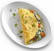 Spinach Artichoke Omelet, Gluten Free Prep Time: 2 min. Cook Time: 2 min. Description: Spinach Artichoke Omelet with roasted tomatoes and mushrooms. Featuring Stouffer s Spinach & Artichoke dip.