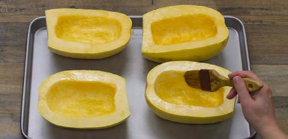INGREDIENTS 2 spaghetti squash 1 tablespoon Wildtree Natural Grapeseed Oil 1 pound lean ground beef