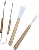 BARBECUE TOOL SET WOODEN, 3 PIECES BARBECUE TOOL SET