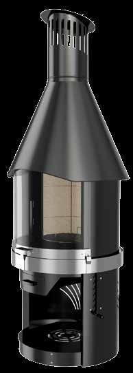 Strong, easy to use and clean Tundra Grill Garden -fireplace basic equipment includes: 1 pc hood with double layer 1 pc rain cap 1 pc turning, adjustable skillet 1 pc arc shaped
