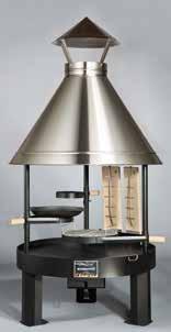 Basic fireplaces Basic Tundra Grill -fireplace basic equipment includes: hood and rain cap 3 adjustable swing-out skillets pins and wooden handles (3 pcs) 2