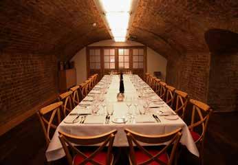 THE SANDEMAN ROOM Our stunning vaulted Sandeman Room can seat up to 24 or up to 30 for a reception. A wonderfully historic space, it is perfect for intimate and atmospheric lunches or dinners.