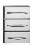 STAINLESS STEEL TRIPLE DRAWERS WITH CURVED