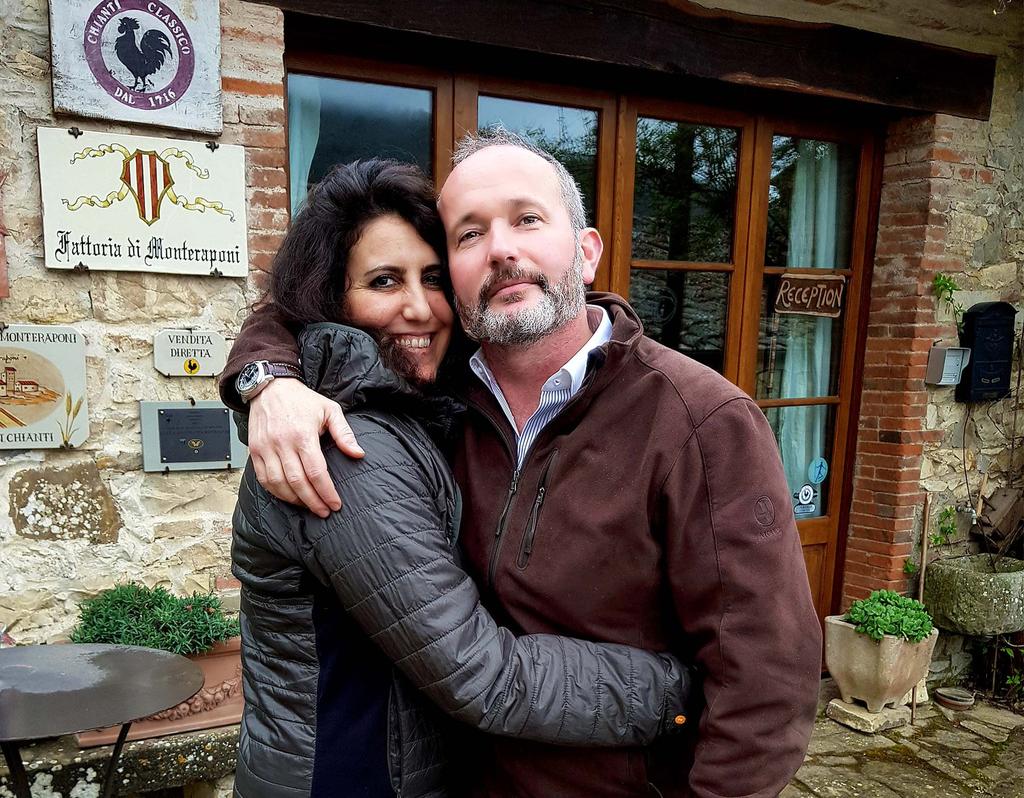 Alessandra Deiana and Michele Braganti The Monteraponi estate has about 10 hectares of vineyards, planted at altitudes between 400 570 metres around a natural amphitheatre of slopes composed of