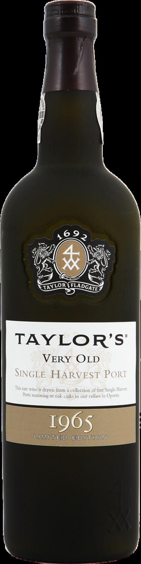 01.01.17.11 Porto 1965 Single Harvest Port Taylor, Fladgate & Yeatman S.A. Taylors extensive cask aged reserves include a collection of very rare and valuable Single Harvest Ports.