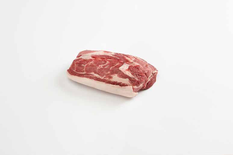 PORK CAPICOLA Produced from the upper portion of the shoulder blade (butt), the capicola is made up of a firm-textured complex of muscles with generous marbling which combine to deliver intense