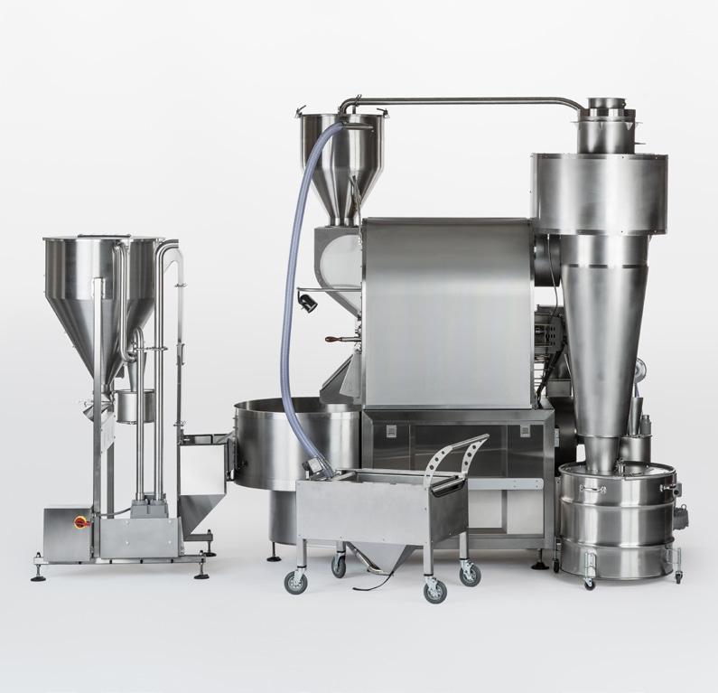 A C C E S O R I E S DESTONERS Stainless steel frame, chute and hopper Built-in cyclone filter dust collection system Self-modulated feeding for unattended operation Perfect alignment with roaster