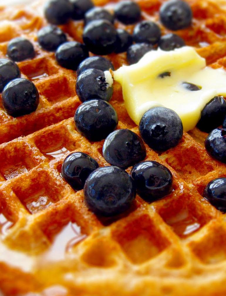 Waffle A thick and hot Belgian Waffle made to order Belgian Waffle...$4.49 French Toast Single Slice...$2.49 Short Stack...$3.99 Three Thick Slices...$4.49 Pancakes Single...$2.49 Short Stack (2)...$3.99 Three...$4.49 add Blueberries.
