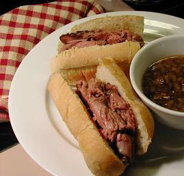 French Dip Station French Dip Station Roast Beef and Roast Turkey Au Jus Small Crusty