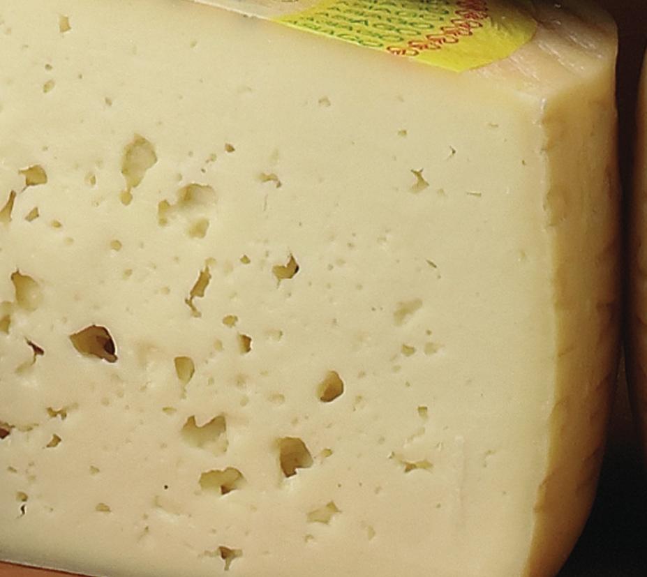 ASIAGO FRESH by sight White or a very pale straw colour. The openness or eye formation is marked and irregular. by smell The closest references for smell are those of whole yoghurt and butter.