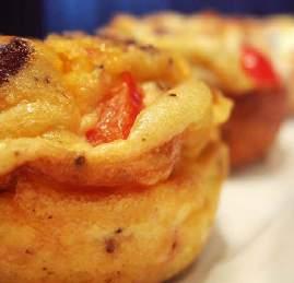 Week 1 Day 5 Breakfast Frittata Muffins 2 Muffins 410 Calories, 32.3g Fats, 2.5g Net Carbs, and 27.
