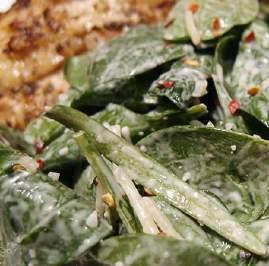 Make 1 Extra Chicken Thigh for Lunch Tomorrow) Red Pepper Spinach Salad 763