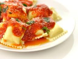 Ravioli You can choose the type of ravioli, cheese, meat or a combo of the two.