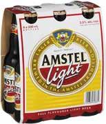 89 Amstel Light 330ml 6 Pack Bottles 3108454
