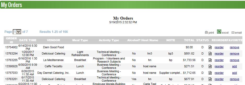 Improvements Order History Available Simplified landing page (all caterers accessible from one page) Added hover over caterer preview Expanded