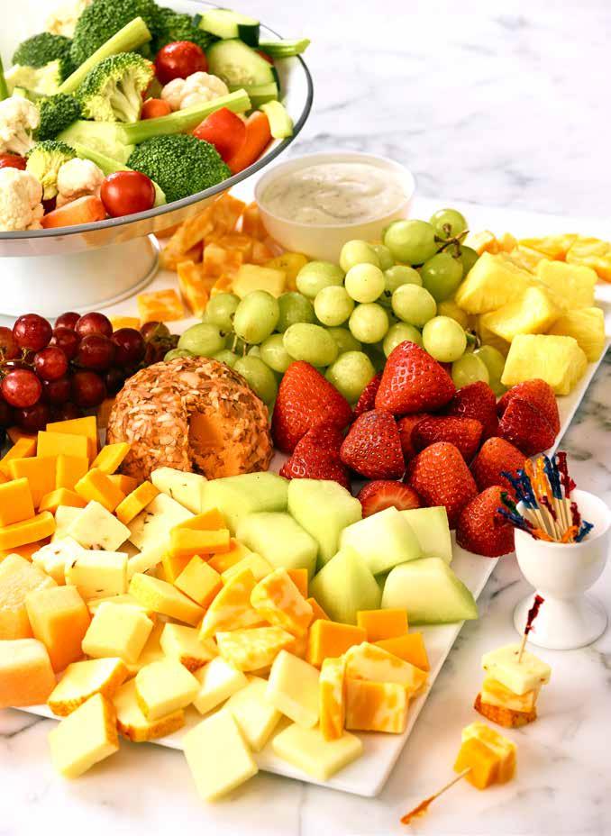 Nibbles AND BITES FESTIVE FRUIT FRUIT AND CHEESE EXPLOSION Enjoy a rainbow of delicious and