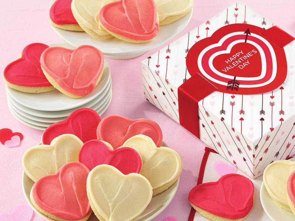 Each soft and cakey cookie is individually wrapped - perfect for sharing and delivered in a delightful Valentine s Day gift box. 12 cookies #202421 $34.99 18 cookies #202441 $39.