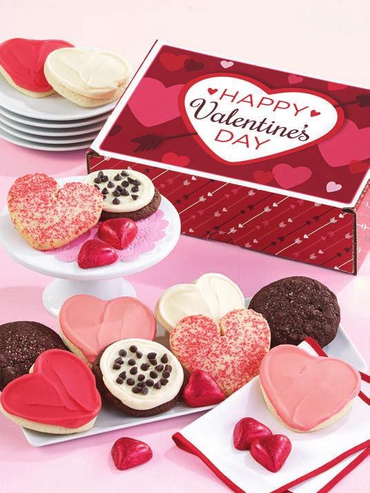 heart shaped crunchy cookies sprinkled with sugar, gourmet pretzels, and sweet and salty pretzel clusters. 24 pieces. #202381 $39.99 B.