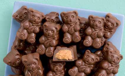 00 6002 - Peanut Butter Bears Milk chocolate and smooth,