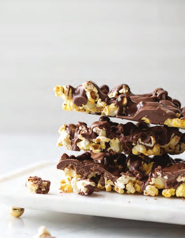 Chocolate Popcorn Bark To create the ultimate sweet treat, we take our fresh popped