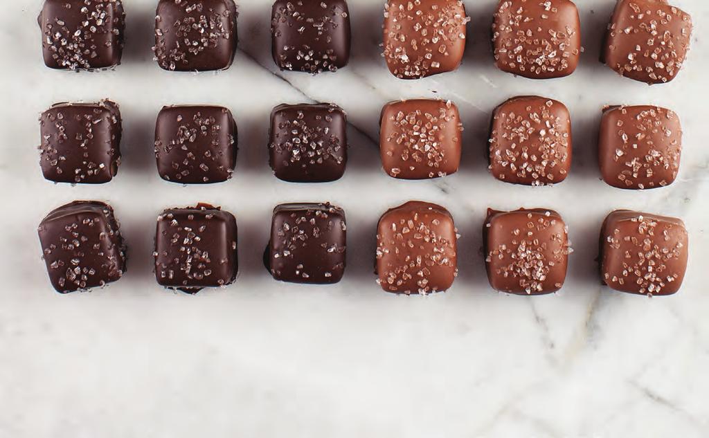 Chocolate CARAMELS WITH SEA SALT Sea Salt Chocolate Caramels A melt in your mouth winning combination of our homemade creamy caramel, enrobed in decadent
