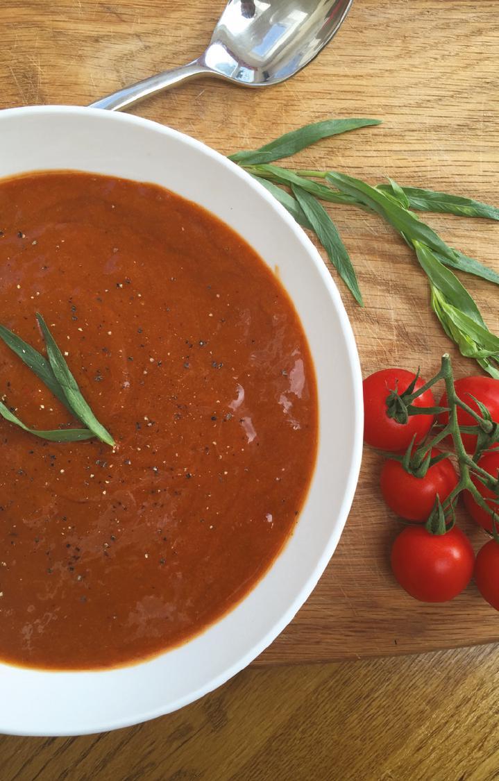 Tomato and Tarragon Soup PREPARATION TIME: 5 minutes COOKING TIME: 60 minutes SERVES: 4 Serving suggestion: Serve with cooked poultry, fish or prawns and/or broccoli or butternut flatbread 750g