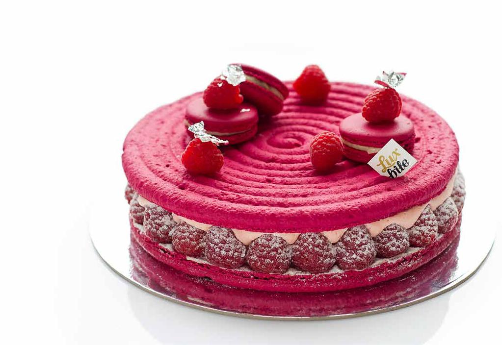 ENDLESS LOVE MACARON CAKE Inspired by Pierre Hermé s Ispahan Lychee ganache, rose cream, lychee, fresh raspberries, rose & lychee macarons (Gluten free)