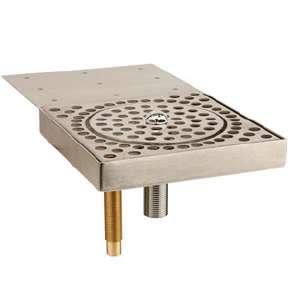 DRIP TRAYS (Other varieties available) COUNTER TOP DRIP/RINSER Stainless steel, welded corners, brushed finish Various sizes Two plastic drains are included Durable metal single