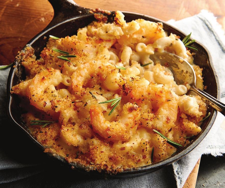59 CLASSIC CRAB DIP This dip just might change your thoughts on Double Dippin. 2020 cals 11.99 SHRIMP SHACK MAC & CHEESE Southern cookin meets the sea!