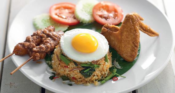 R16 R17 Kampung Fried Rice with Chicken Satay (2 pieces) + Chicken Wing Kampung Fried Rice Authentic Malaysian