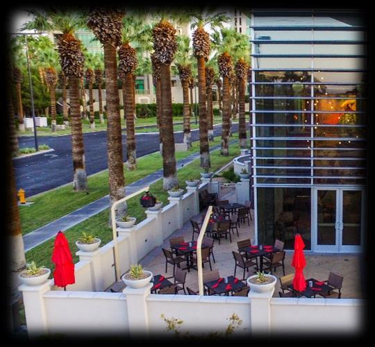 THE HIGH ROLLER PATIO Stunning outdoor seating for parties of 65 guests seated; or standing