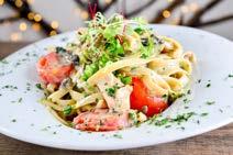 FOODS LIGHT MEALS CREAMY CHICKEN PASTA 104 Creamy chicken and brown mushroom sauce with roasted