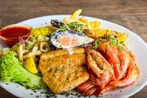 Served with seasonal vegetables, a lemon butter sauce and your choice of either chips, rice or  SEAFOOD