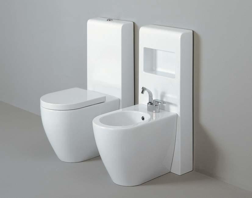 130 690 405 305 405 145-0 100-1 985 100-1 255-0 Niagara complemento con ripiano per bidet Link Back to Wall panel with shelf to suit Link Back to Wall bidet art.