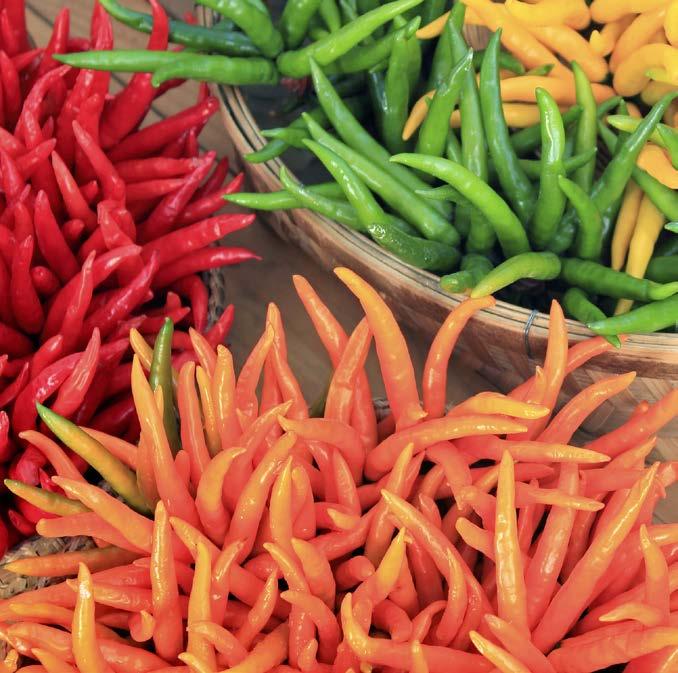 People in often use peppers in their food.