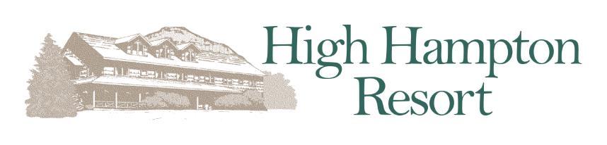CONTACT Donna Nickerson & the Events Team at High Hampton Inn PO Box 338 1525 HWY 107-S Cashiers, NC 28717