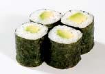 Maki Sushi Shio-Sake-Roll (grilled Salmon, Radish, Sesame coated) Tekka-Maki (tuna) 4 pieces 3,00