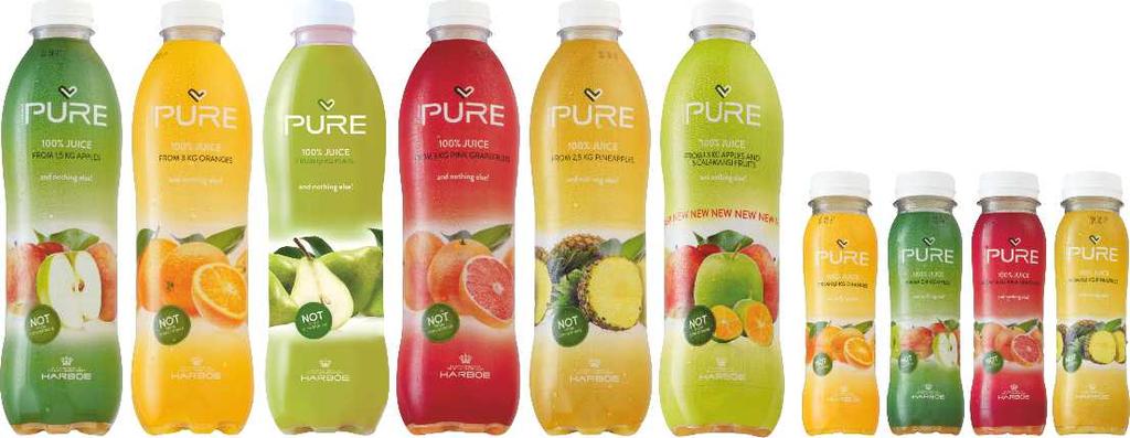PURE juices are made from freshly squeezed fruits and are therefore more tasty and healthy than