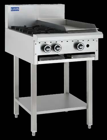 COOKTOPS The Luus Cooktop Range is simplicity at its best. Powered by 23mj/hr open burners, they are built to be reliable and easy to use.