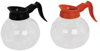 Finish Dispense Type Glass Decanters 100550 1.9 Liter Glass Pour Glass Decanter, Black Handle Regular - Black Decaf - Orange 100510 1.
