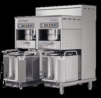CBS-72A STATIONARY DESIGN TWIN STATION 6.0 Gallon Coffee Brewer 2 x 6.0 gallon size meets the high-volume demands of ultra-large-scale operations.